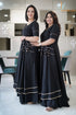 Designer Black A Line Women Dress , Side View
